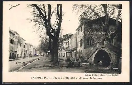 AK Barjols, Place de l`Hôpital et Avenue de la Gare