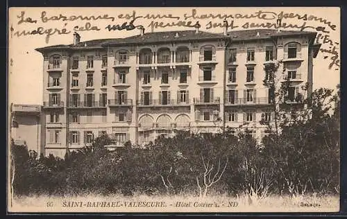 AK Saint-Raphaël-Valescure, Hôtel Continental avec jardin verdoyant