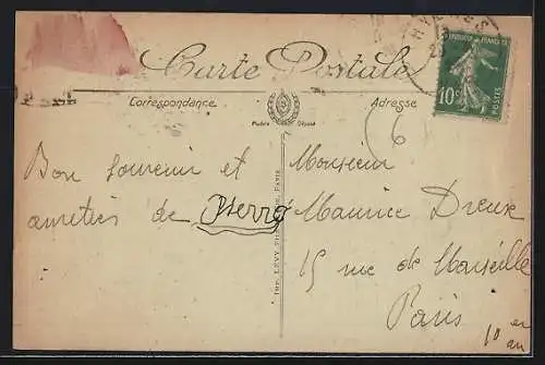 AK Hyères, Villa Henri-Joseph avec une allée bordée d`arbres