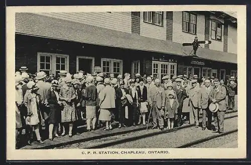 AK Chapleau, C. P. R. Station, Bahnhof