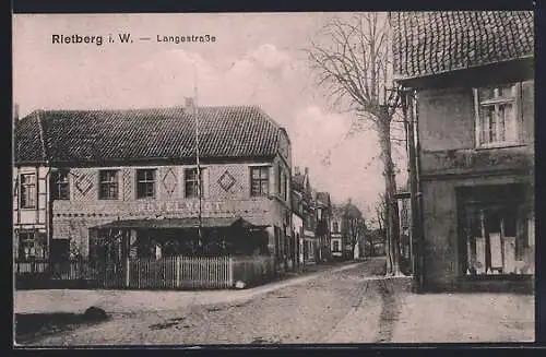AK Rietberg, Hotel Vogt und Blick in die Langestrasse
