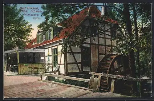 AK Bad Buckow /Märk. Schweiz, Pritzhagener Mühle mit Gasthaus