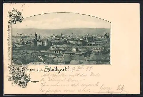 AK Stuttgart, Blick auf die Stadt