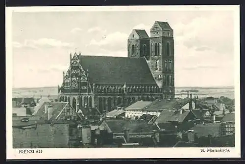 AK Prenzlau, Blick auf die St. Marienkirche