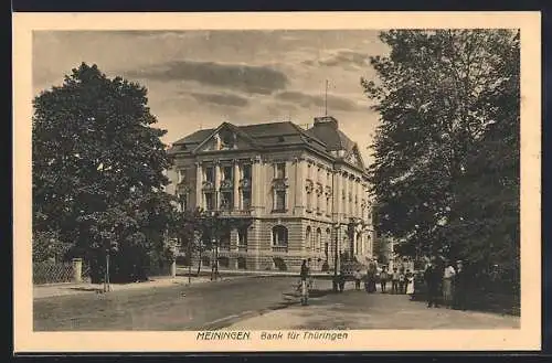 AK Meiningen, Strassenpartie an der Bank für Thüringen