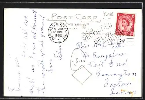 AK Doncaster, Strassenpartie mit Geschäften