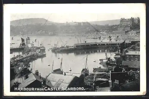 AK Scarborough, Harbour from Castle