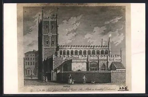 Künstler-AK Hull, St. Mary`s Church