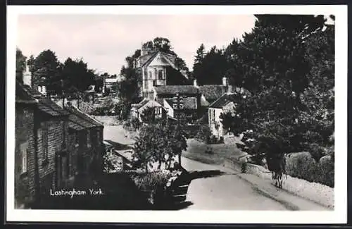 AK Lastingham, Ortsansicht aus der Vogelschau