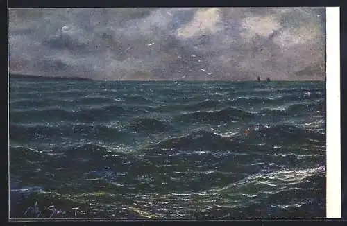 Künstler-AK Willy Straka: Südostwind, Adriastimmungsbilder