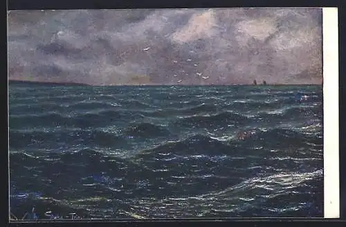 Künstler-AK Willy Straka: Südostwind, Adriastimmungsbilder