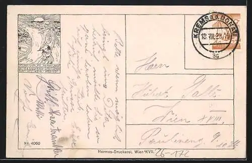 Künstler-AK Otto Stoitzner: Krems a. d. Donau, Ortsansicht