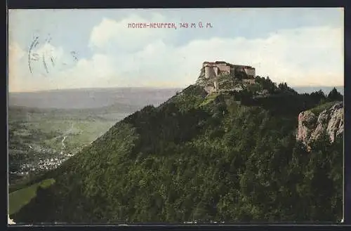 AK Hohen-Neuffen, Ansicht der Burgruine