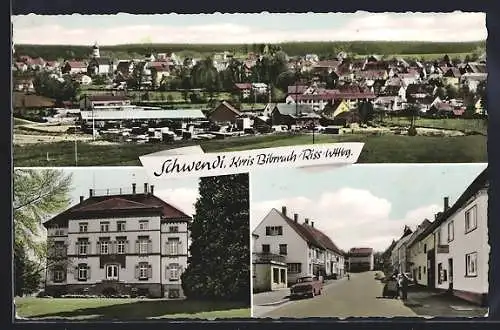AK Schwendi /Biberach, Gesamtansicht und Orts- und Strassenpartie