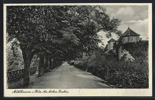 AK Mühlhausen i. Th., Am hohen Graben