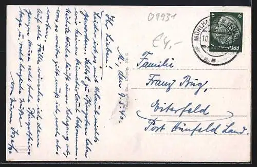 AK Mühlhausen i. Th., Am hohen Graben