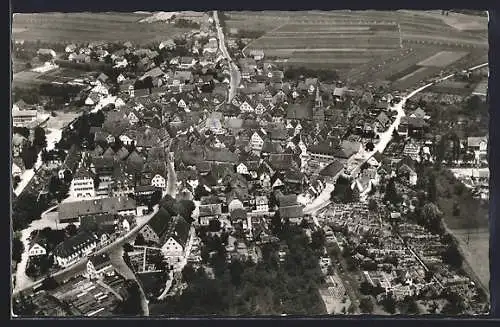 AK Brackenheim /Wttbg., Gesamtansicht vom Flugzeug aus