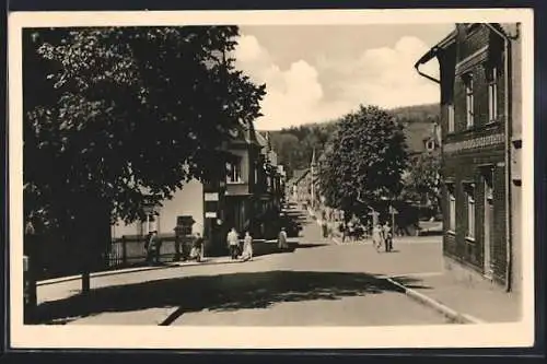 AK Brotterode /Thür. Wald, Strassenpartie mit Passanten