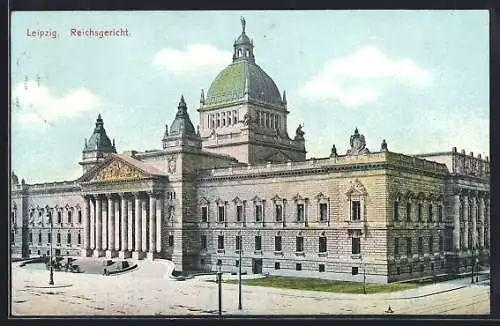 AK Leipzig, Reichsgericht, Frontansicht