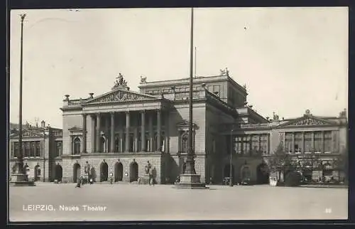 AK Leipzig, Neues Theater mit Vorplatz