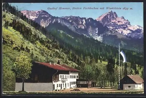 AK Fischbachau, Gasthof Hammer mit Wendelstein