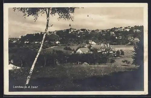 AK Landau a. d. Isar, Teilansicht von den Streuobstwiesen