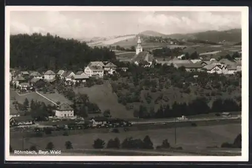 AK Röhrnbach /Bayr. Wald, Teilansicht aus der Vogelschau