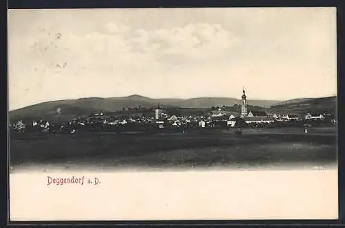 AK Deggendorf a. D., Gesamtansicht mit Panorama