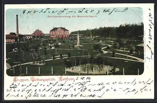 AK Zeithain, Garnisonsverwaltung mit Mannschaftspark