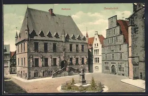 AK Osnabrück, Denkmal vor dem Rathaus