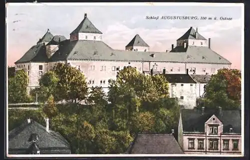 AK Augustusburg, Blick auf Schloss
