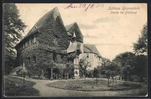 AK Flöhatal, Schloss Rauenstein und Gartenanlage