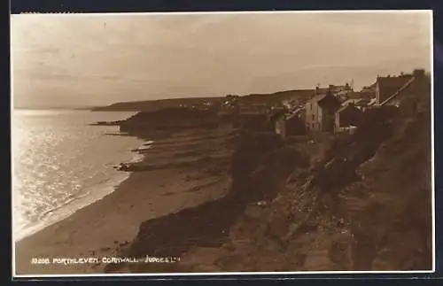 AK Porthleven, Ortsansicht mit Strand aus der Vogelschau