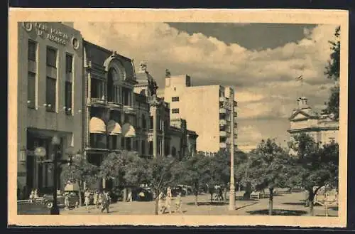 AK Tucuman, Calle Las Heras y Plaza Independencia