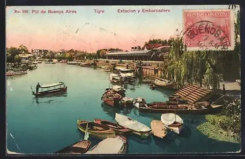 AK Tigre /Buenos Aires, Estacion y Embarcadero