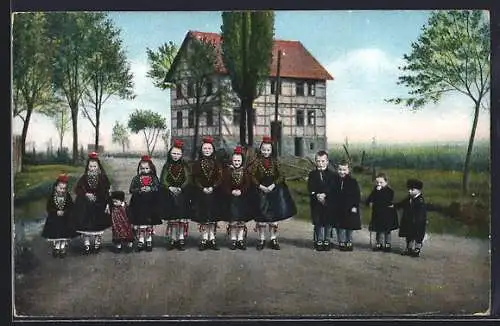 AK Hessen, Kinder in hessischer Tracht