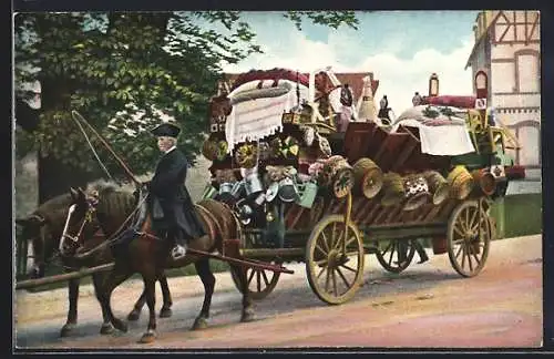AK Hessische Trachten, Schwälmer Brautwagen