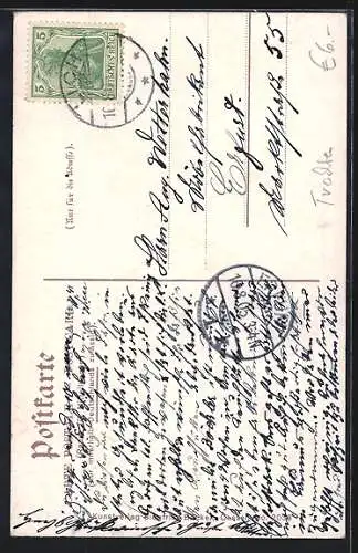 AK Mädchen in hessischer Tracht