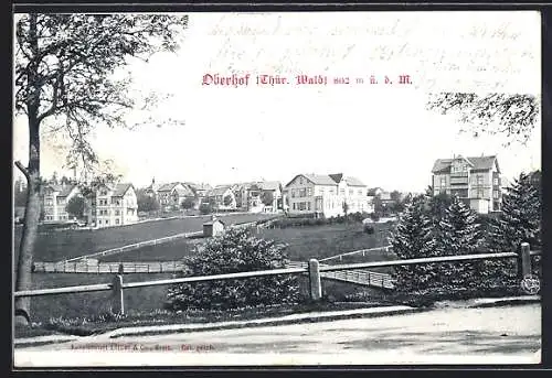 AK Oberhof /Thür., Ortspanorama mit Anlagen