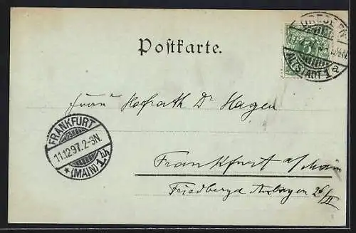 Mondschein-AK Dresden, Altmarkt aus der Vogelschau