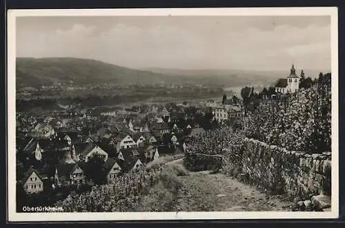 AK Stuttgart-Obertürkheim, Blick auf den Ort