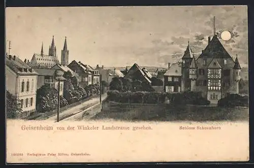AK Geisenheim, Schloss Schoenborn von der Winkeler Landstrasse aus