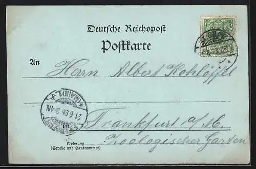 Mondschein-AK St. Goar, Rheinfels u. Ortspanorama vom Rhein aus