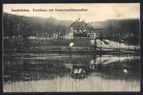 AK Saarbrücken, Partie am Deutschmühlenweiher