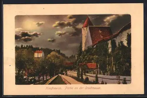 AK Kaufbeuren, Partie an der Stadtmauer