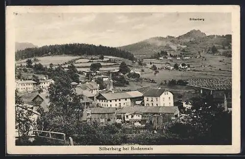 AK Silberberg, Blick über die Häuser im Ort