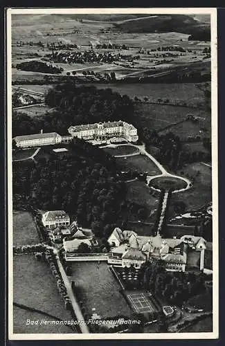 AK Bad Hermannsborn, Gesamtansicht vom Flugzeug aus