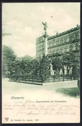 AK Chemnitz, Siegesdenkmal am Theaterplatz