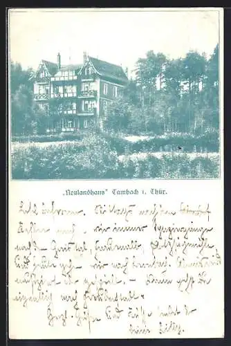 AK Tambach /Thür., Neulandhaus mit Umgebung