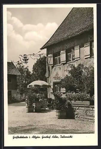 AK Grossholzleute /Allgäu, Gasthof Adler Geschw. Wurzer, Teilansicht